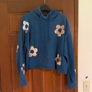 The Phluid Project Blue Floral Hoodie